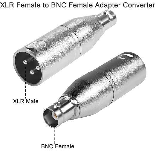 Adaptador XLR a BNC QIANRENON - Conector de audio y video miniatura 2