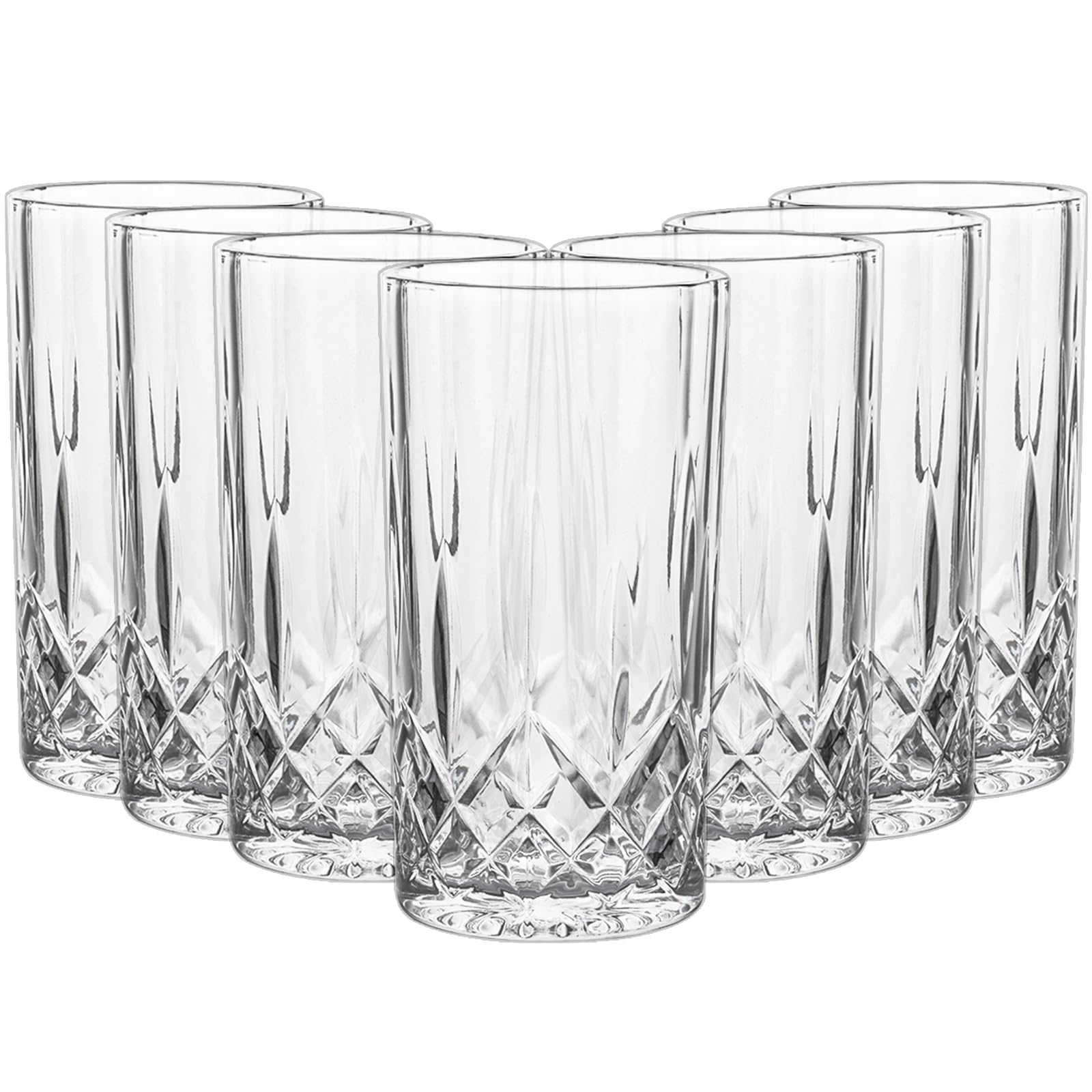 Highball-Trinkgläser, 300 ml, Kristallglas, klares Highball-Glas, perfekt für Wasser, Cocktails, Saft, 12 Stück