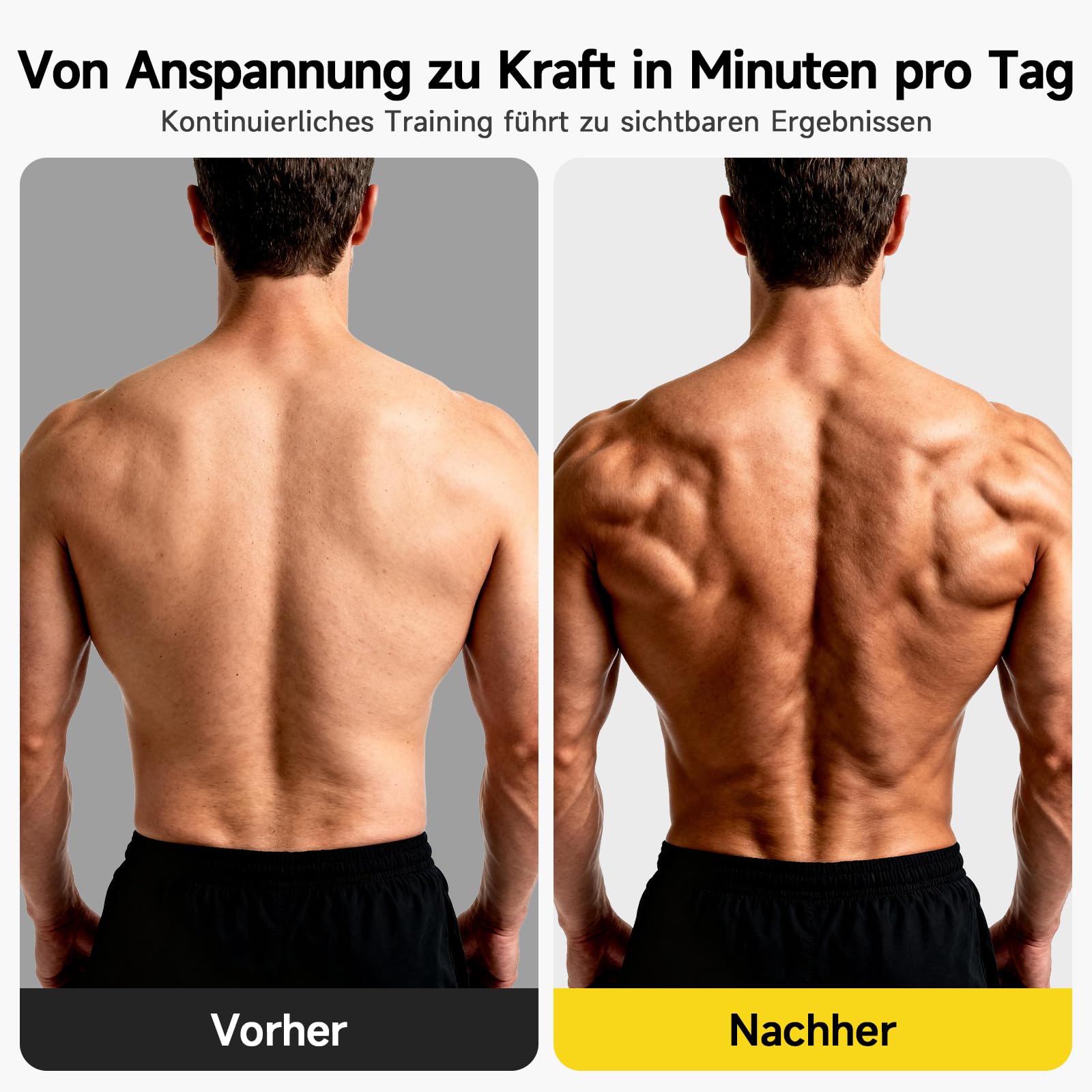 EMS Trainingsgerät für Nacken & Rücken, EMS Gerät für Rücken Muskelaufbau mit Display-Fernbedienung,30 Intensitätsstufen,10 Modi, EMS Trainer zur Nacken Muskelstimulation, Rückentrainer Nackentrainer
