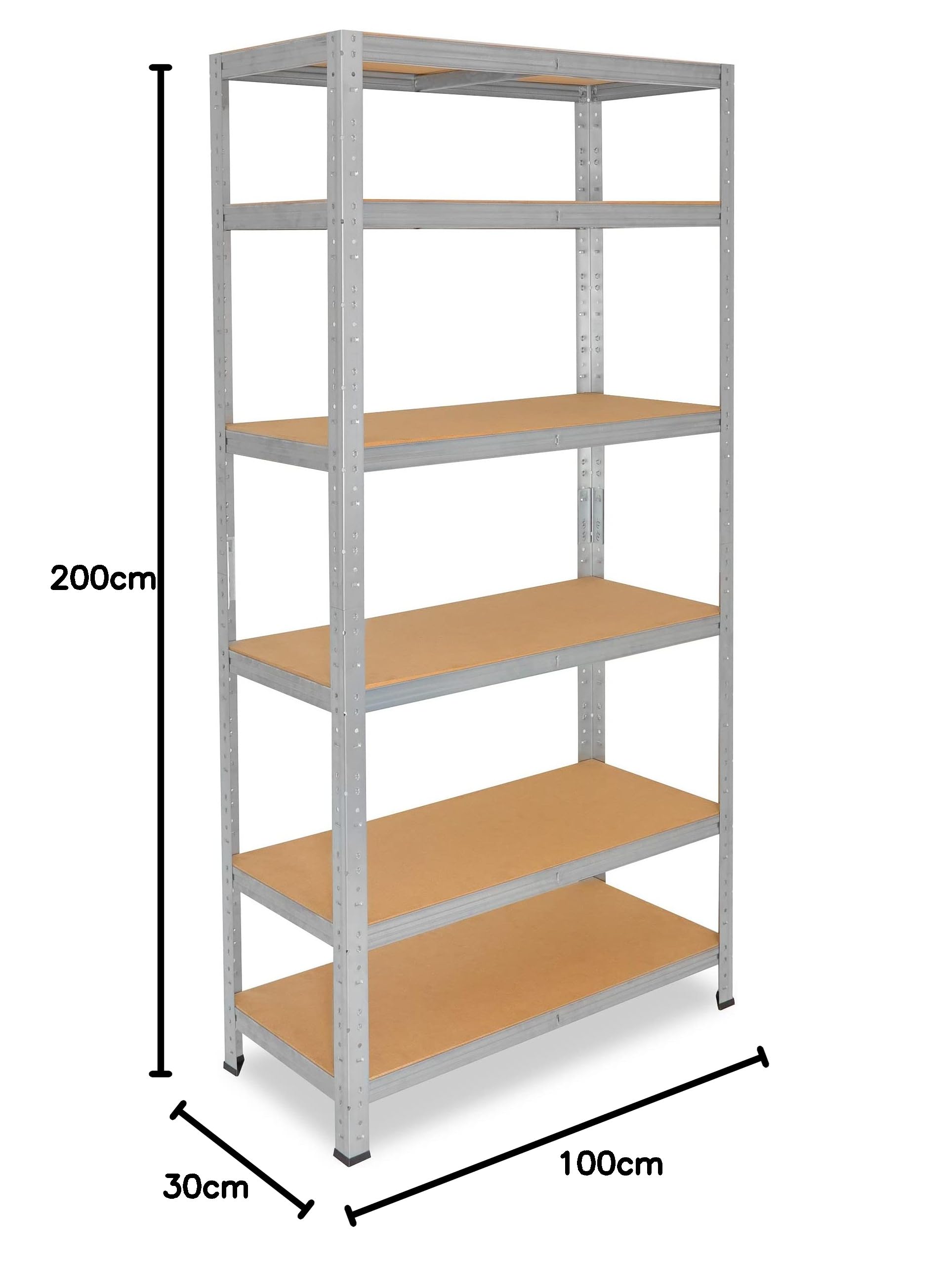 shelfplaza Home 200x100x30cm Estantería Pesada galvanizada: 6x145kg | Estanterías almacenaje · Estanterías metálicas · Estantería cocina · Estantería metálica · Estanterías almacenaje garaje
