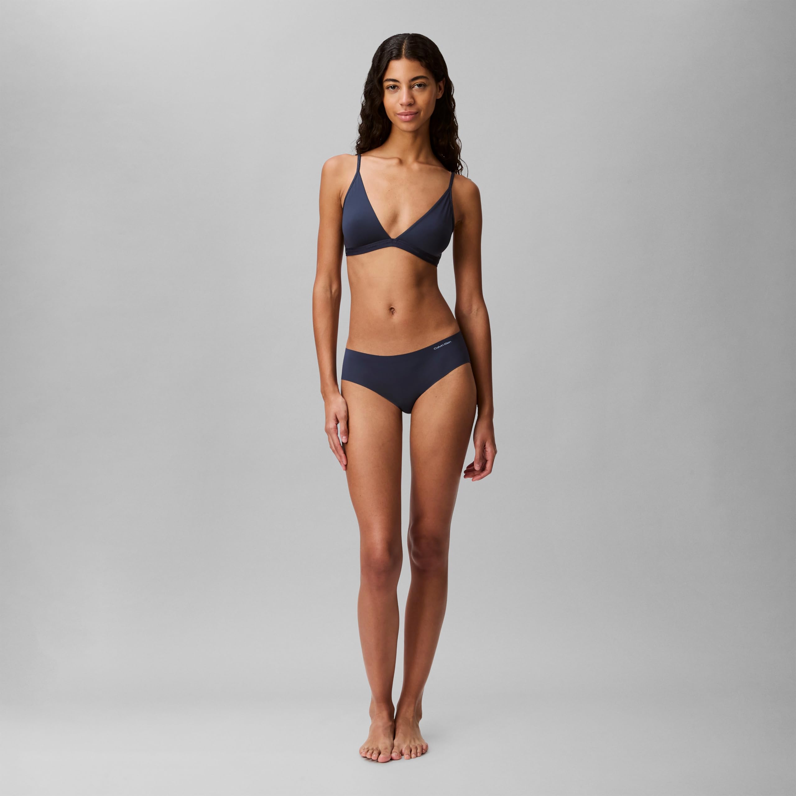 Calvin Klein Form To Body Lightly Lined Triangle Bralette Sujetador, Opaco para Mujer