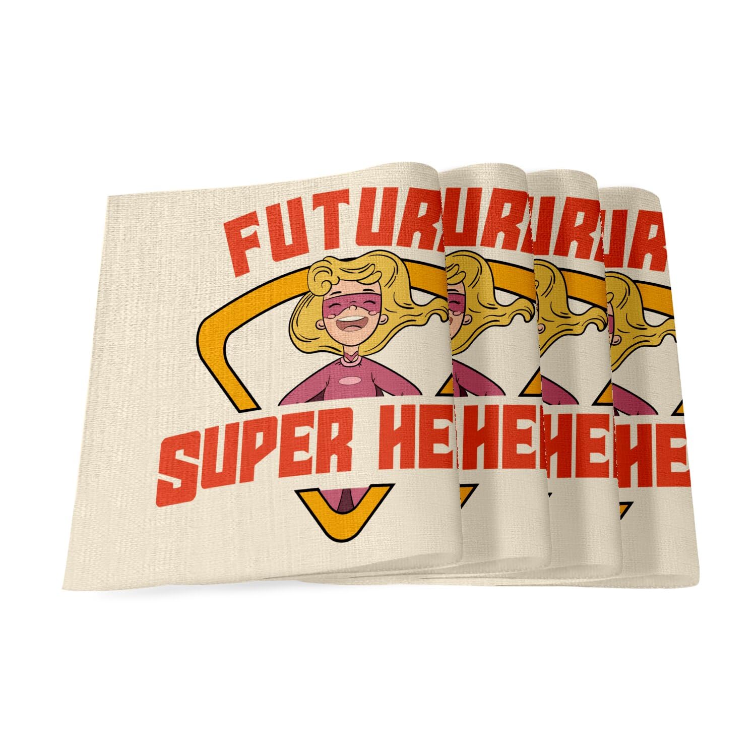 Sets de table en lin Future Super Hero Dream Movies grand format 40x28,5 cm