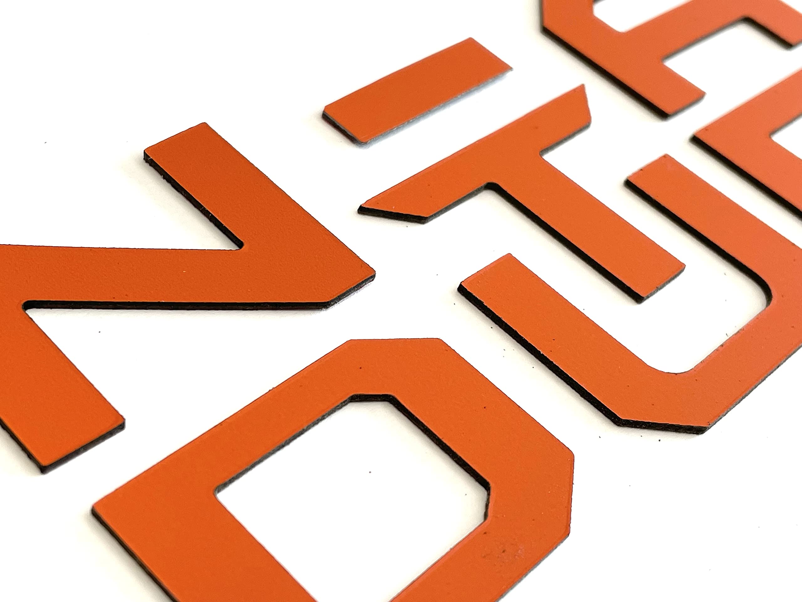 Orange Front Grill Letters Compatible with TNDRA 2022-Up ABS Plastic Inserts NOT Thin Decals…