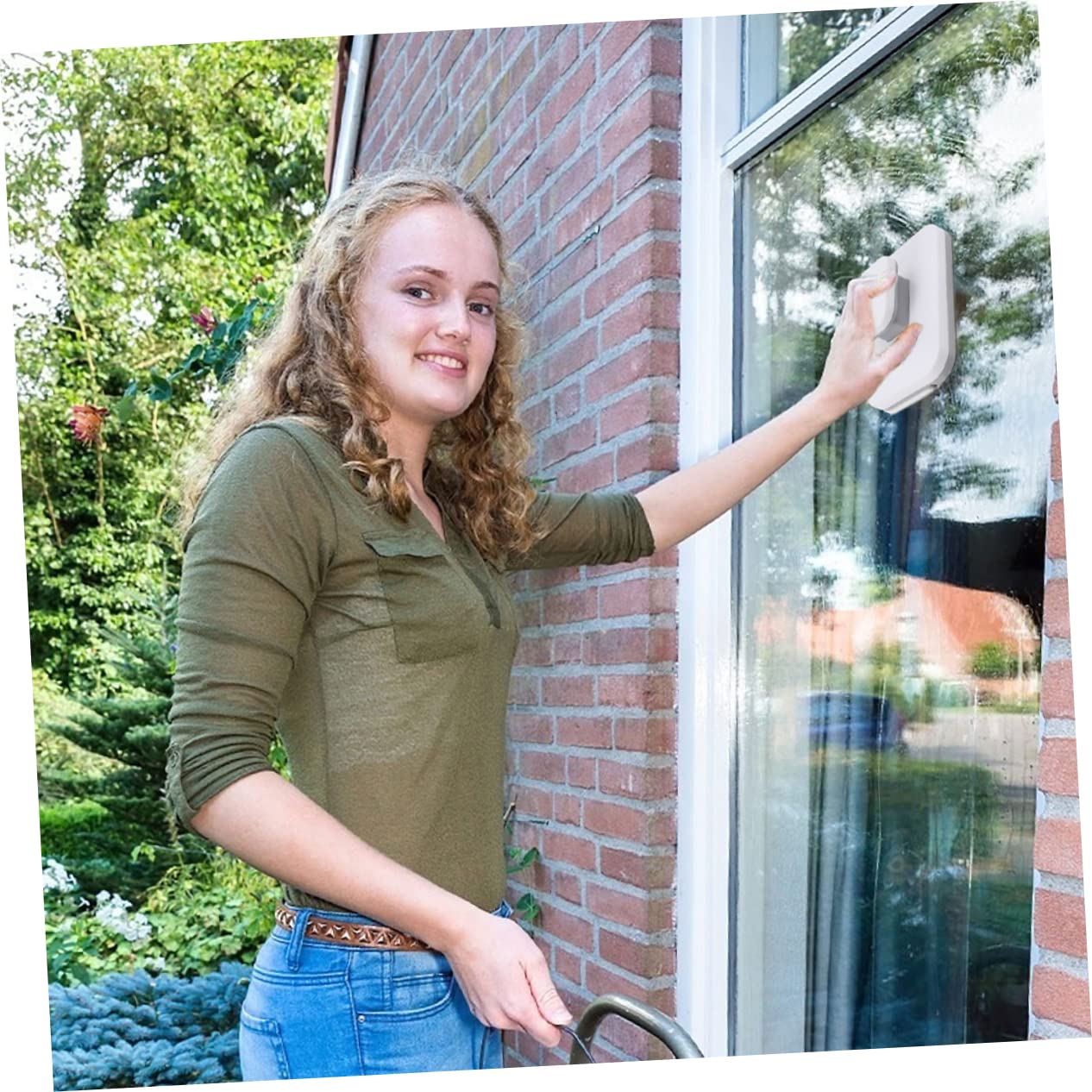 SHERCHPRY Herramienta Limpiadora de Ventanas Magnética de Doble Cara Fuerte Absorción de Agua y Diseño Delicado para Limpieza en Ventanas Difíciles de Alcanzar