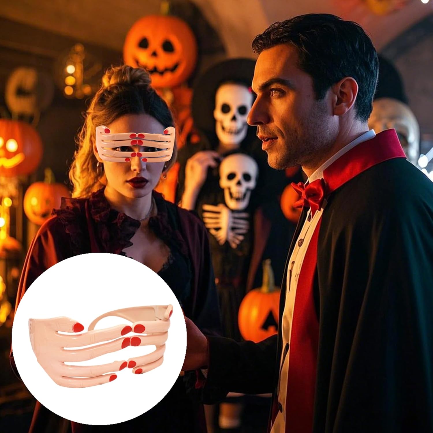 2 Pcs Funny Glasses Unique Fingers Party Eyeglasses Novelty Glasses for Holiday Decoration, Men Women - Image 5