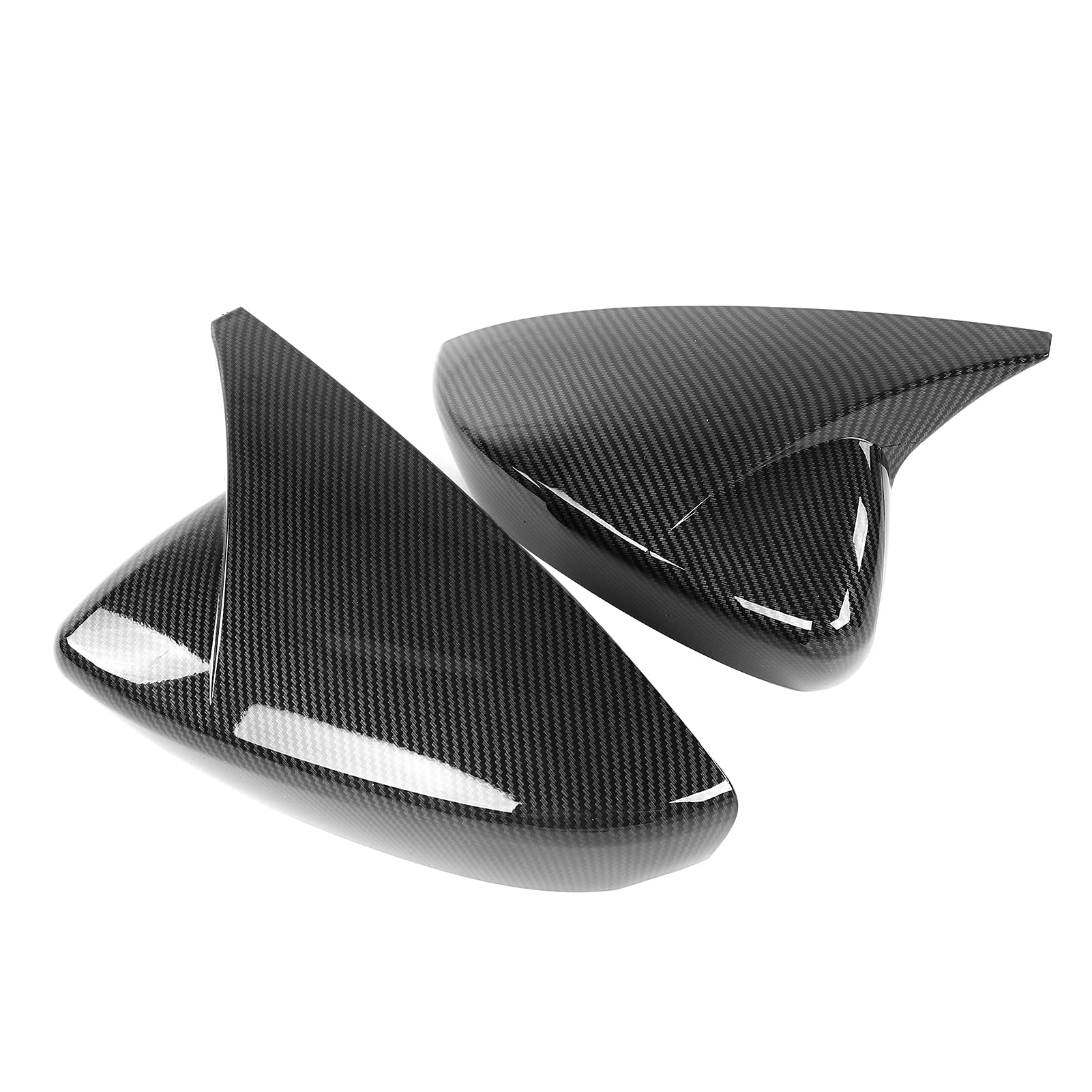 Pair Horn Style Osłona lusterka bocznego Osłona obudowy pasuje do 3 Axela 2020 (Carbon Fiber)