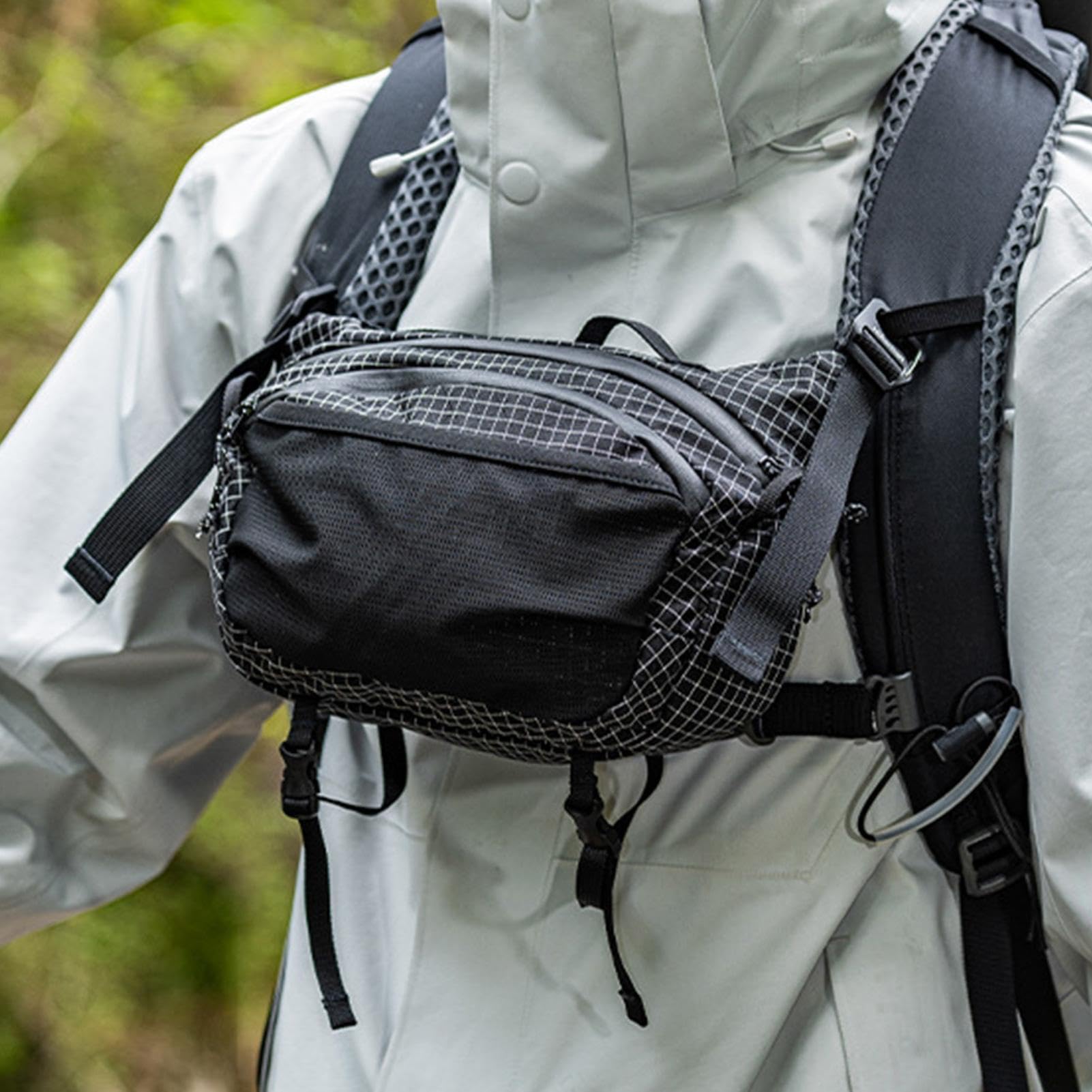 Borsa Pettorale Uomo Portafoglio Impermeabile a Tracolla | Running per Attività Outdoor Escursionismo Campeggio Ciclismo Pesca Pendolari