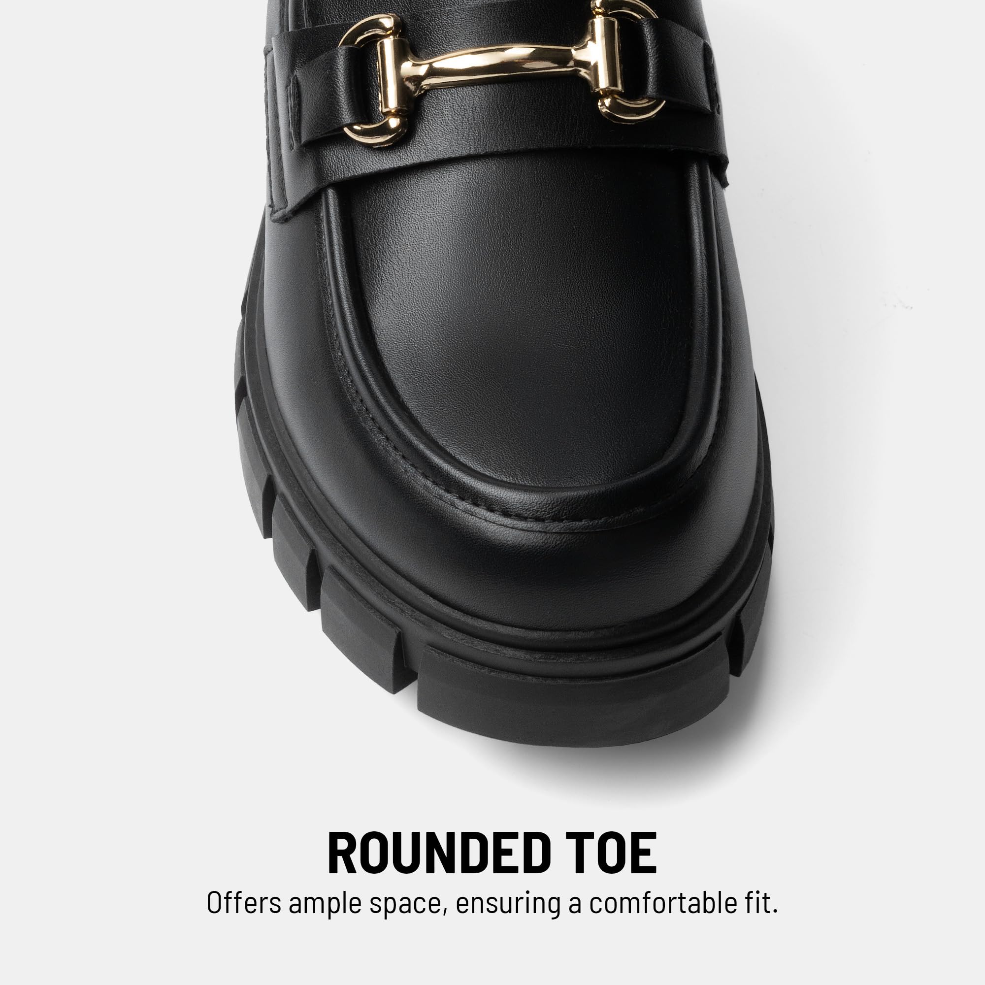 DREAM PAIRS Women's Platform Chunky Loafers