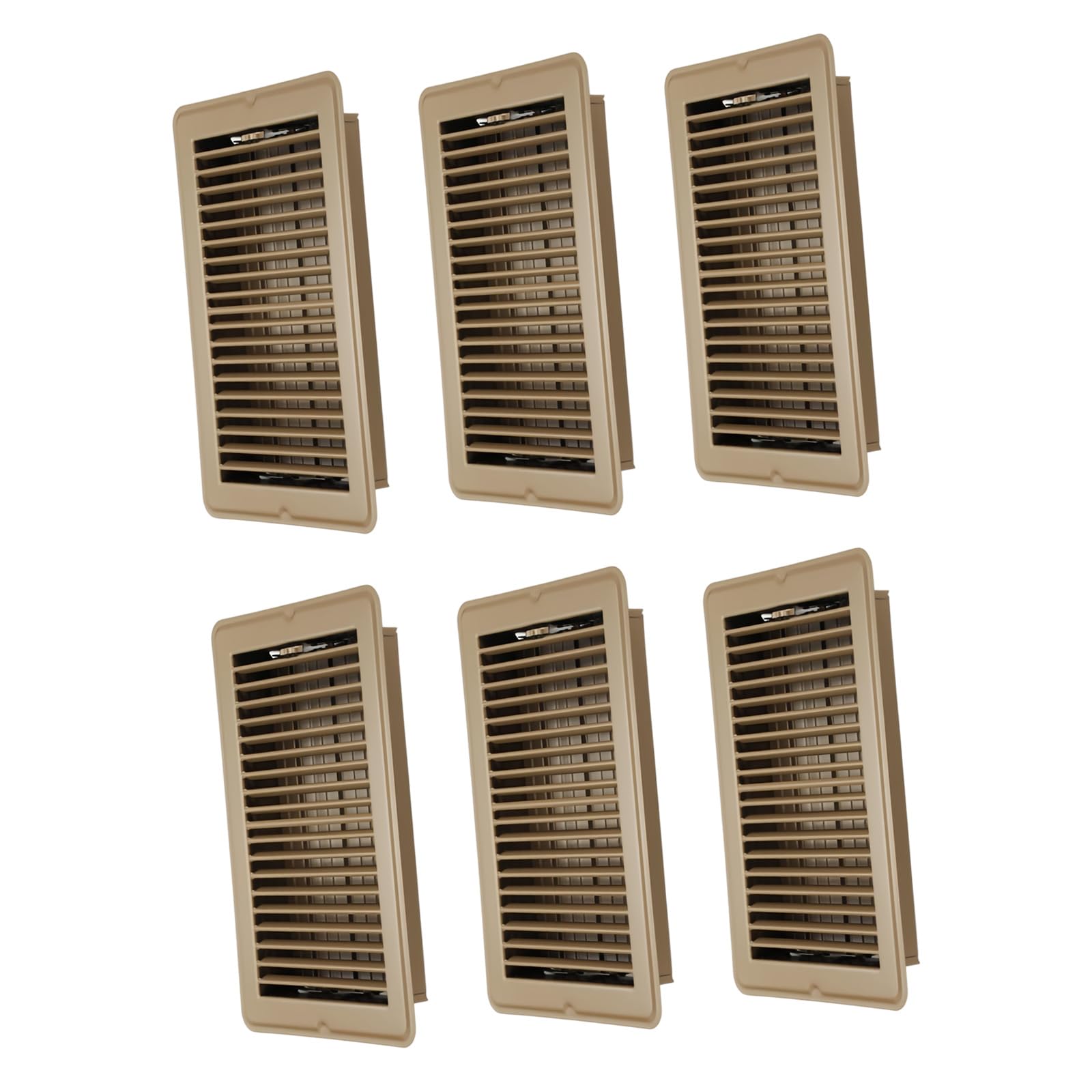 Upgrades 4x10 Inches Steel Floor Registers Metal Air Vent Grilles Rust Proof Floor Register 3 / 6pc for Heating & Cooling Ventilation Scratch