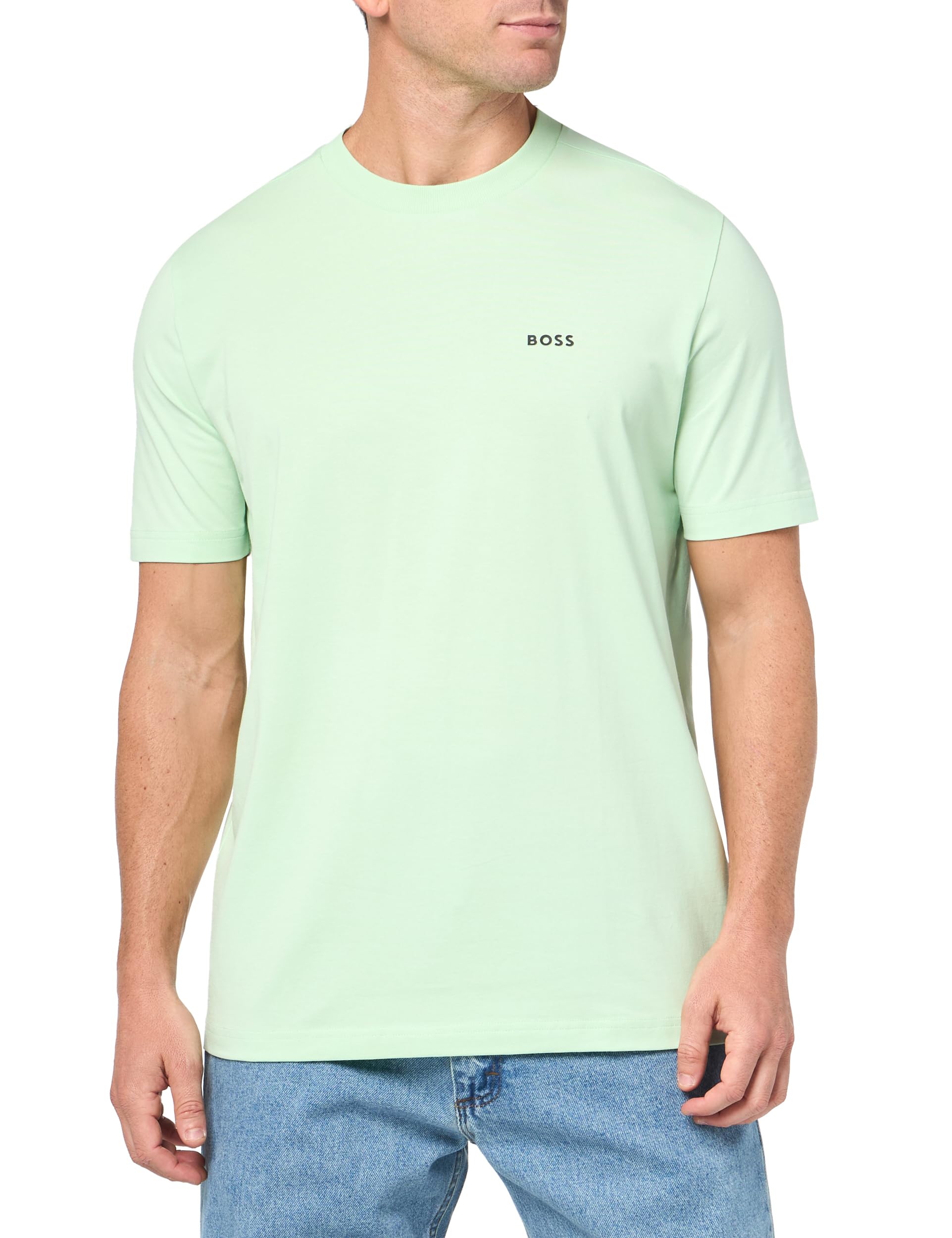 BOSSBOSS Men's Contrast Logo Cotton Stretch T-Shirt