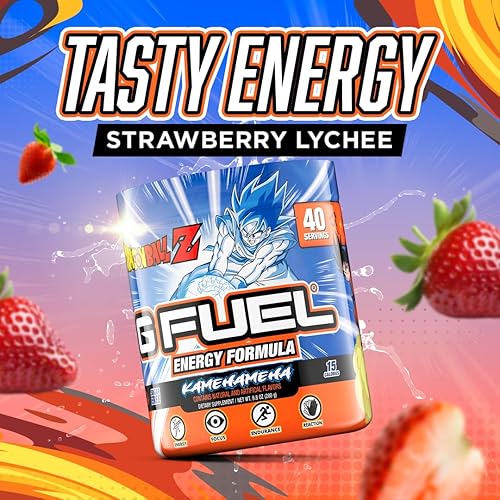Miniatura 4 de G Fuel Kamehameha Energy Powder Dragon Ball Z, 9.8 oz (40 porciones)