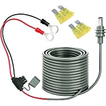 for Starlink Mini Direct Battery Power Cable.5M/16.4FT,18AWG DC O Ring Battery Ring Terminals Cable with Fuse Holder for Starlink Mini, 12V-48V Input,Off-Road, RV, Boat, Off-Grid Solar1Pcs