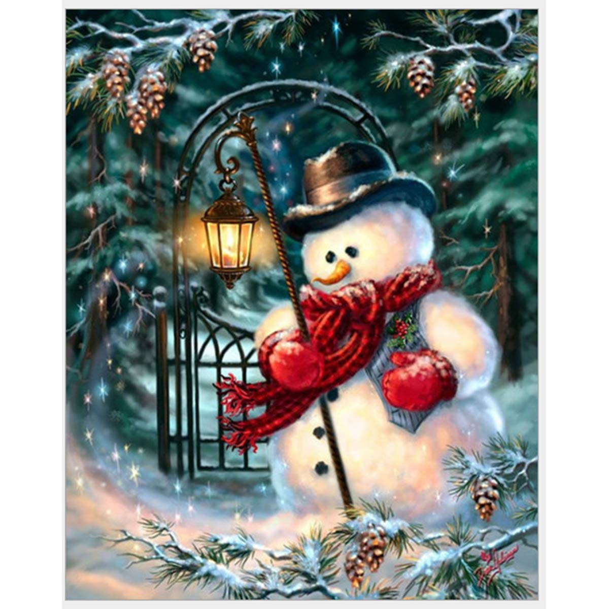 Bonhomme De Neige De Noël Diamond Painting Kit Pour Adulte,Diy 5D