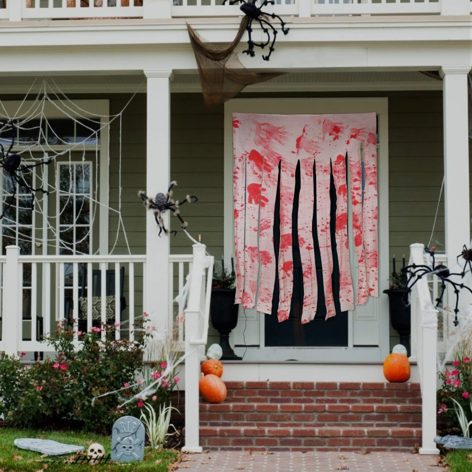 Halloween Blechschild-Deko (2 Stück) – Für Garten, Tür, Party, Gruselig, Wetterfest