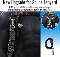 Vista 3 de nitescuba Buceo Spring Clip Lanyard Anti-perdida Lanyard con hebilla de liberación rápida para deportes al aire libre