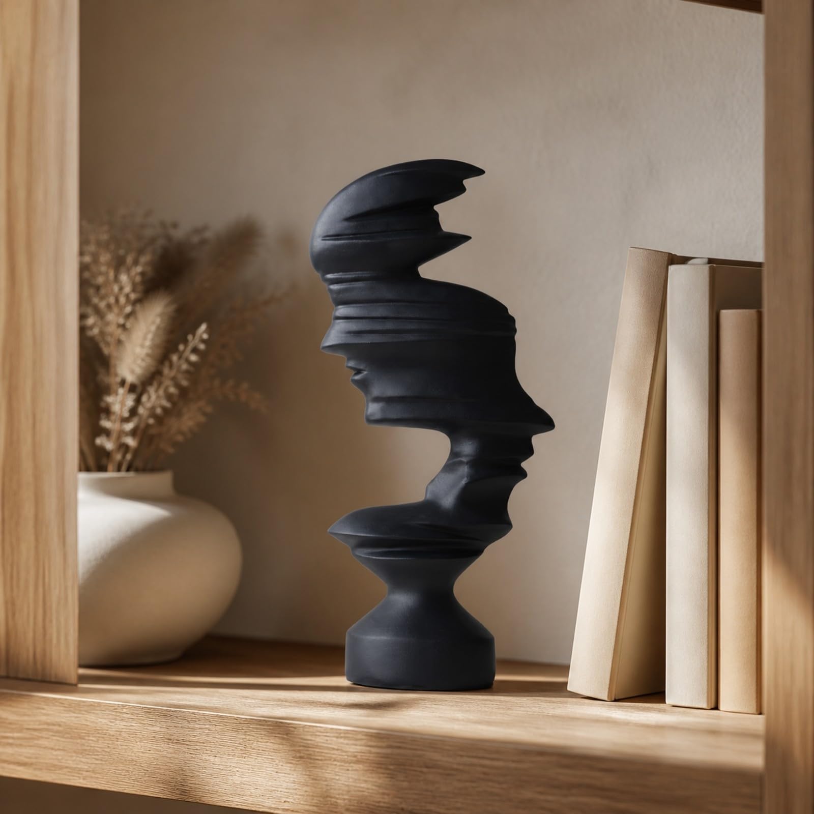 KESOTO Figura Humana Resina Abstracto | Acabado Mate Elegante, Estatua Resina, para Recibidor, L