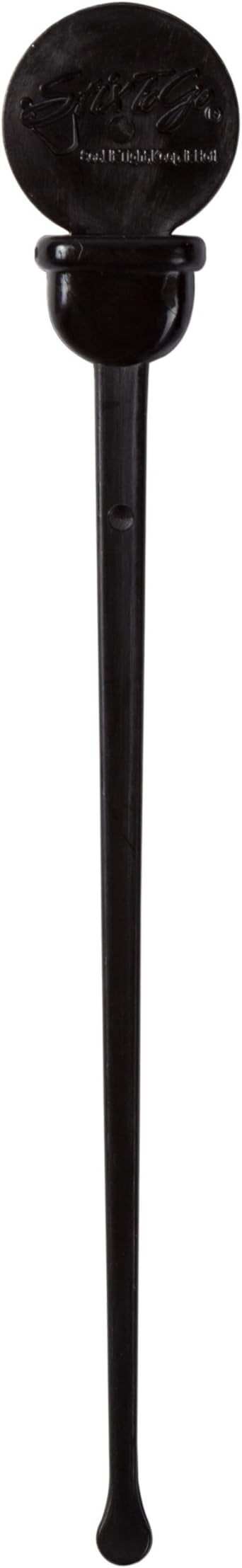Stix To Go 4.75" Black Stir Stix Plug, Inner Bags, Case of 2000