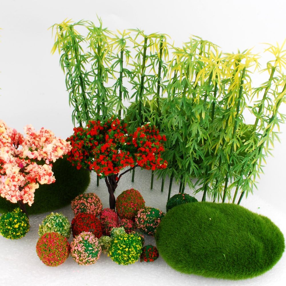 NW Model Trees Model Train Scenery Architecture Trees Model Scenery Model Bamboo with No Stands (12cm(100pcs))