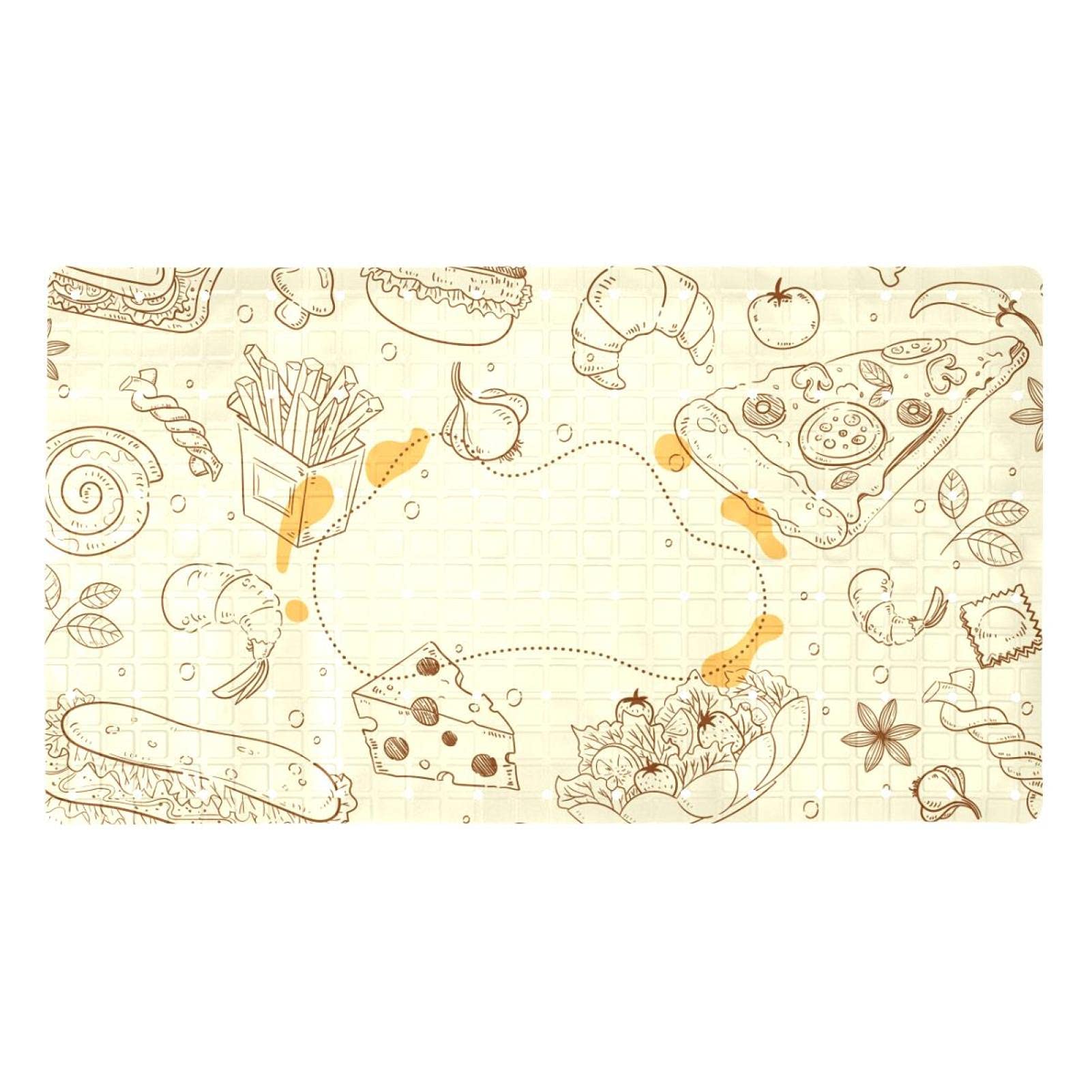 Tapis de bain antidérapant en PVC 40x70 cm lavable avec ventouses