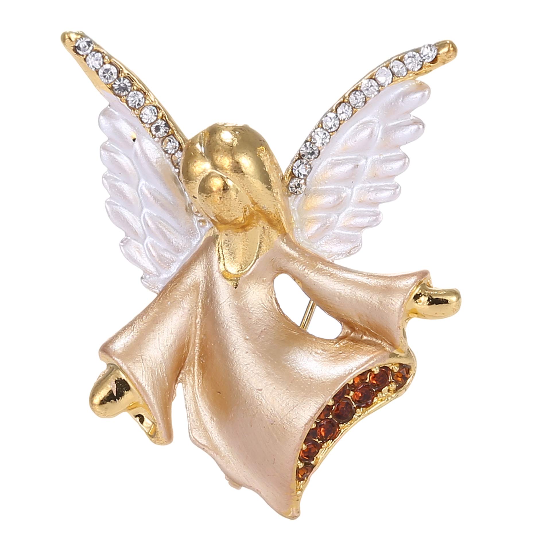 Connie Cloris Women Crystal Angel Brooch Pin