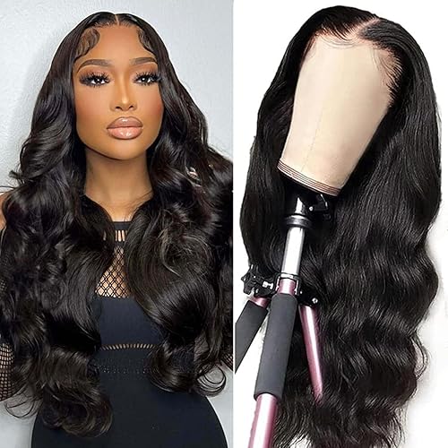 Miniatura 6 de Pelucas de cabello humano ondulado con encaje frontal, prearrancadas con abuelitos, cierre de encaje de 4 x 4, pelucas de cabello humano brasileño