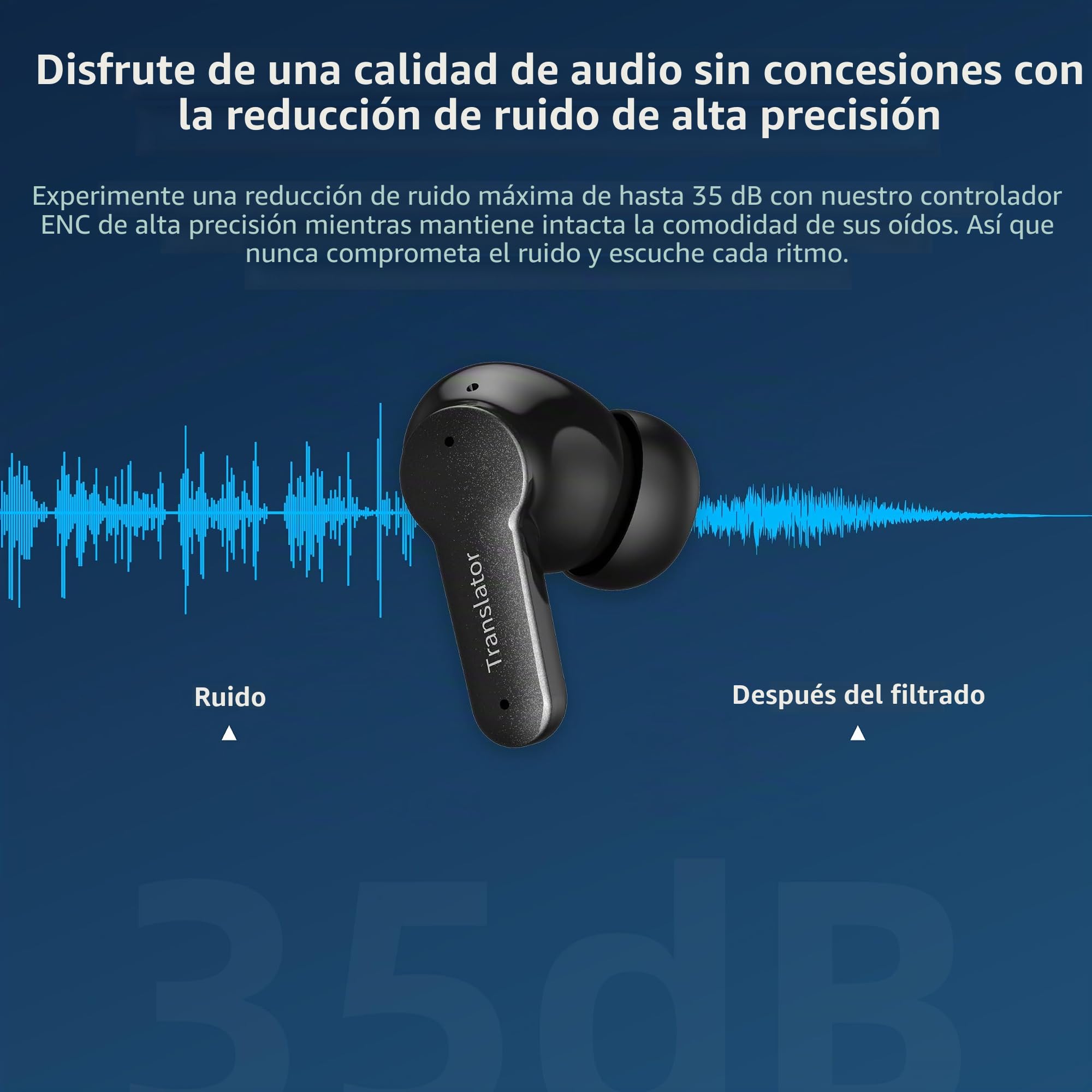 ANFIER Auriculares de traducción 3 en 1, dispositivo traductor de idiomas, 144 idiomas y acentos, traducción en línea, batería de larga duración, adecuado para viajes, negocios, color negro M3