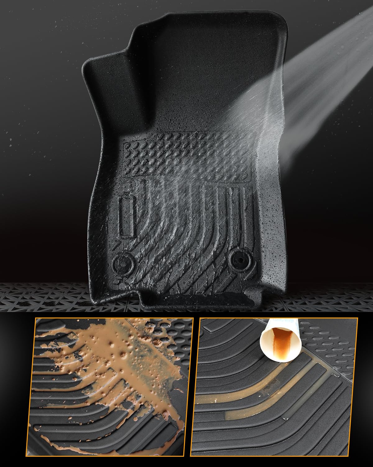 All Weather Floor Mats Full Set for Chevy Trax 2014-2023 for Buick Encore 2013-2023 Custom Fit for Front — view 7