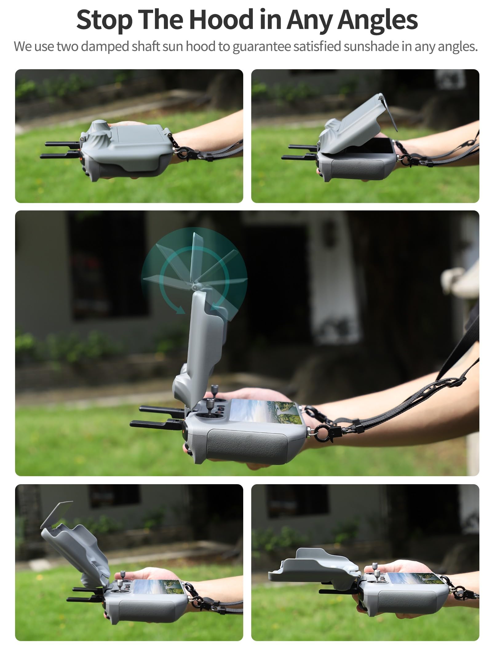 Air 3 2 en 1 parasol RC2 control remoto parasol protector de pantalla cubierta protectora joysticks protector monitor parasol para DJI Mini 4 Pro Air 3 RC 2 Drone accesorios de control remoto