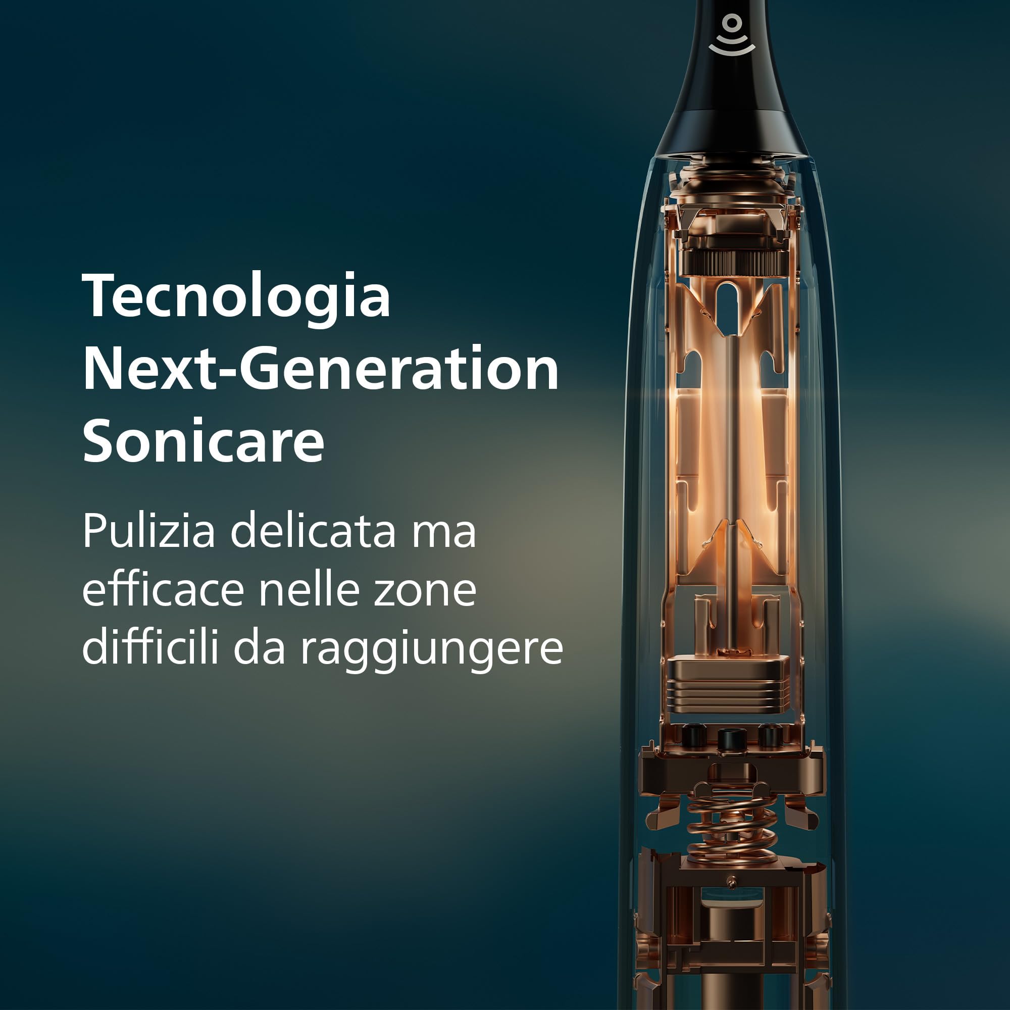 Philips Sonicare Next-Generation DiamondClean 8500 Spazzolino elettrico - con Feedback di pressione, 18 impostazioni, nero, HX8514/12