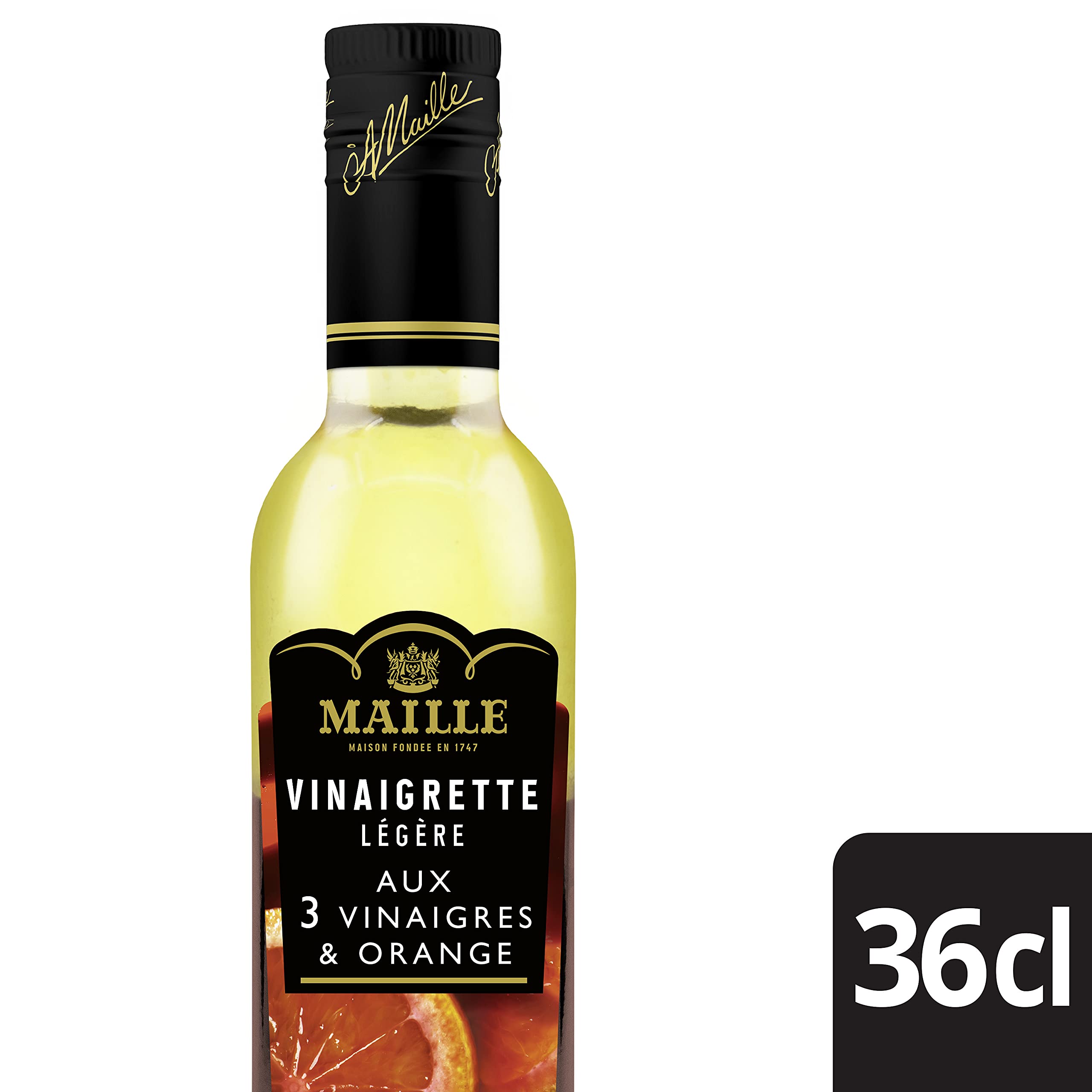 Maille Vinaigrette Légère aux 3 Vinaigres Pointe d'Orange, Balsamique de Modène - 36cl