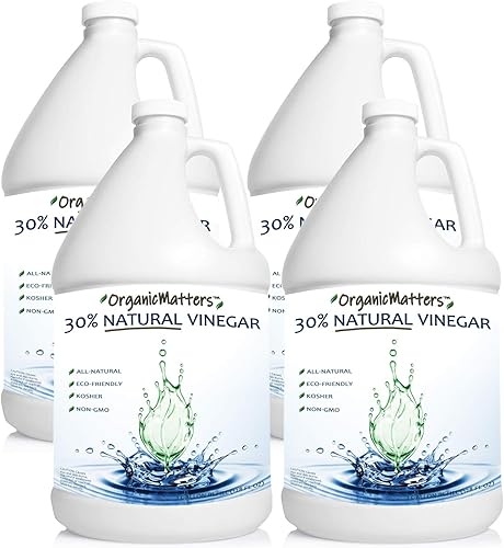 Vinagre natural 30% natural (1 caja de repuestos de 4 galones)