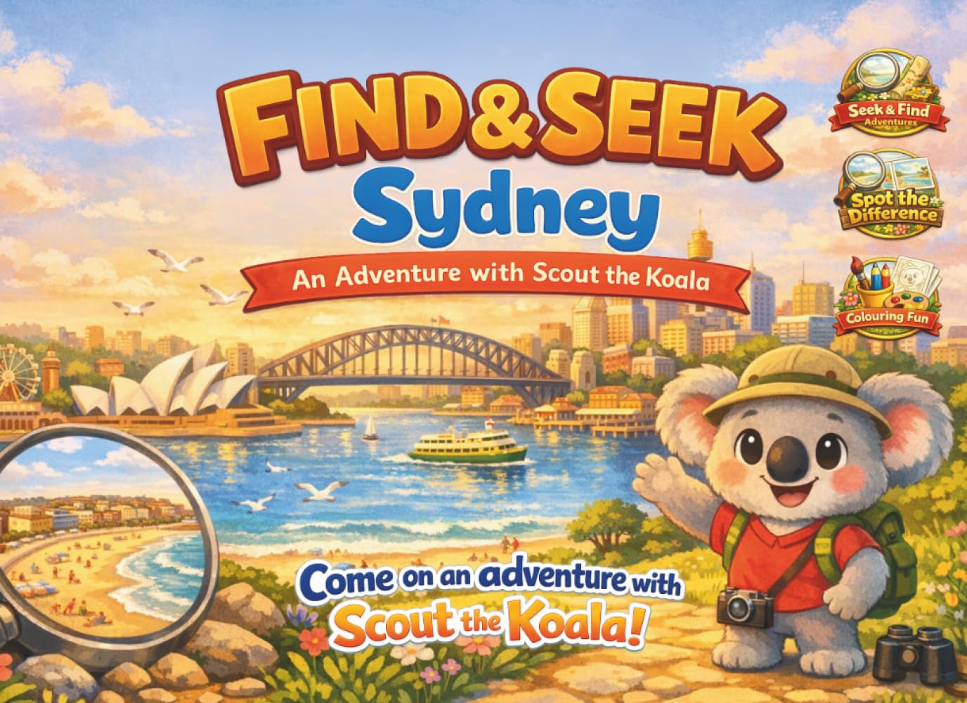 Find and Seek Sydney with Scout the Koala: Come on a "Find and Seek" Adventure with Scout as he travels around Sydney Australia