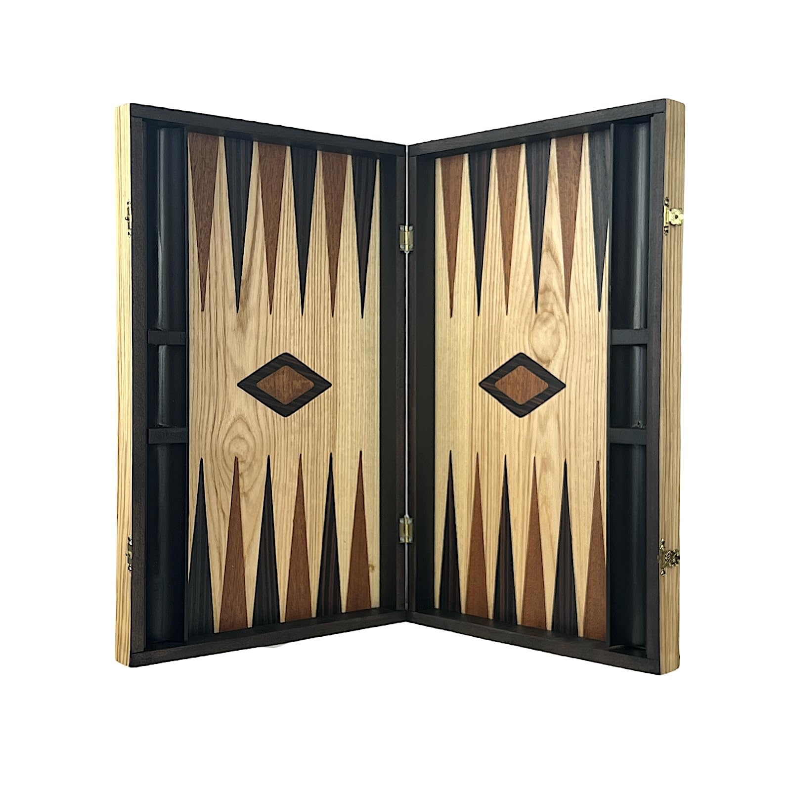 Generic Ensemble de backgammon grec authentique en bois d'olivier fait à la main pour 2 joueurs, à partir de 14 ans