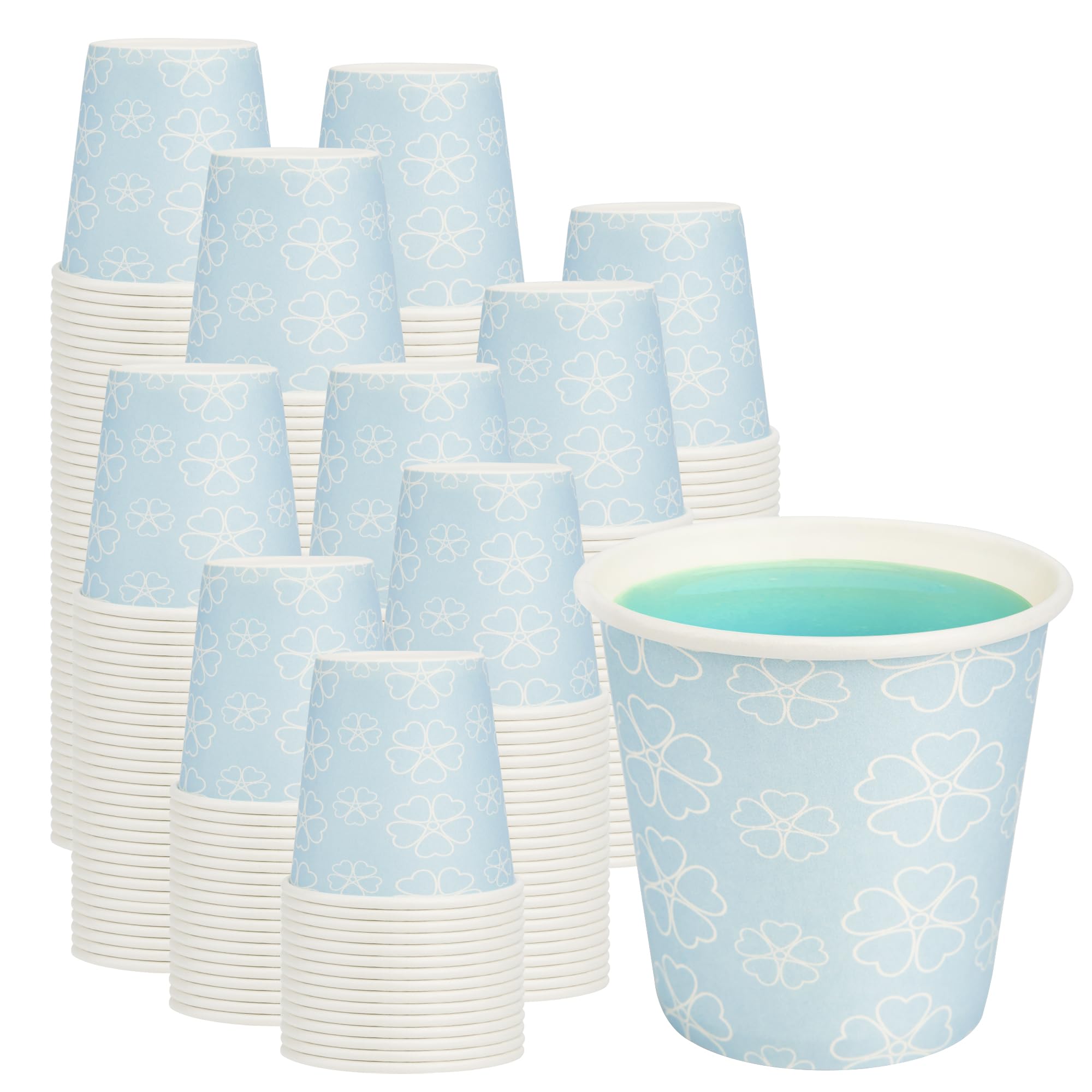 Disposable Coffee Cups with Lids - 100 Pack -25