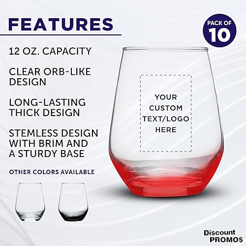 Miniatura 2 de Copas de vino personalizadas sin tallo de sílice de 12 onzas, juego de 10 unidades, paquete personalizado a granel, cristalería de restaurante,
