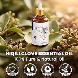 HIQILI 1 Fl Oz Clove Oil for Teeth and Gums, Oral Care, DIY Clean Spray, Aromatherapy, 100% Pure Natural Premium - 30ml