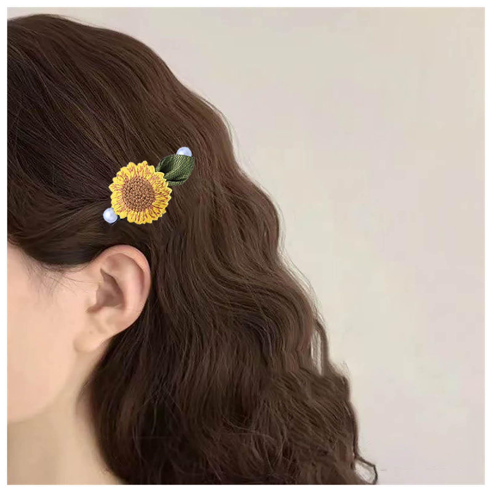 Amazon.com : Xduargs Boho Sunflower Hair Clip Barrettes  display picture 1