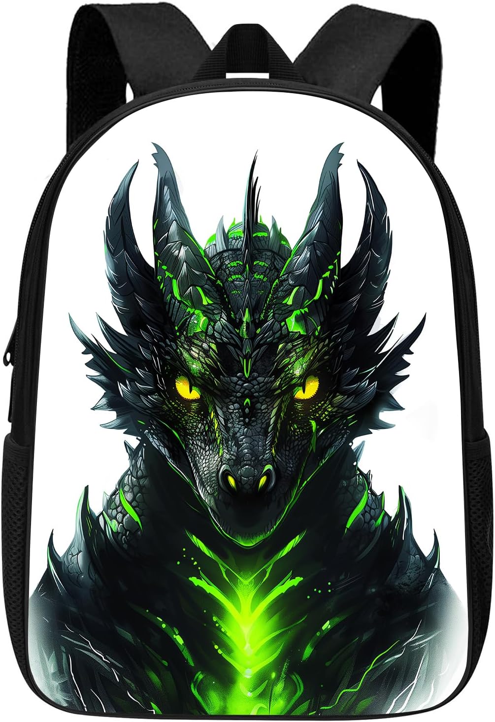 Kids Dragon Backpack Cool Dragon with Green Lava School Backpack for Boys Girls Teens Adults, Water Resistant Bookbag for Elementary Middle High School Students 17 Inch