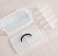 Vista 5 de Sooyee 6 Layers Stackable Storage Container Clear 60 Adjustable Compartments,Compatible with Small Toys Arts and Crafts Piping Tips Hardware Storage