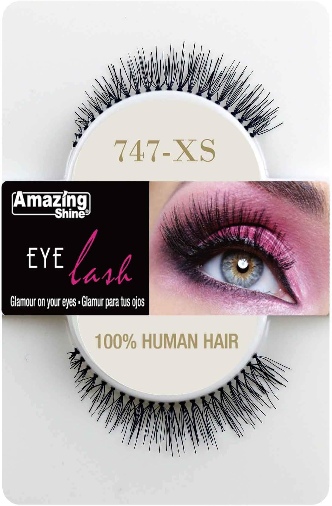 Amazing Shine Human Hair False Eyelashes - 747-XS