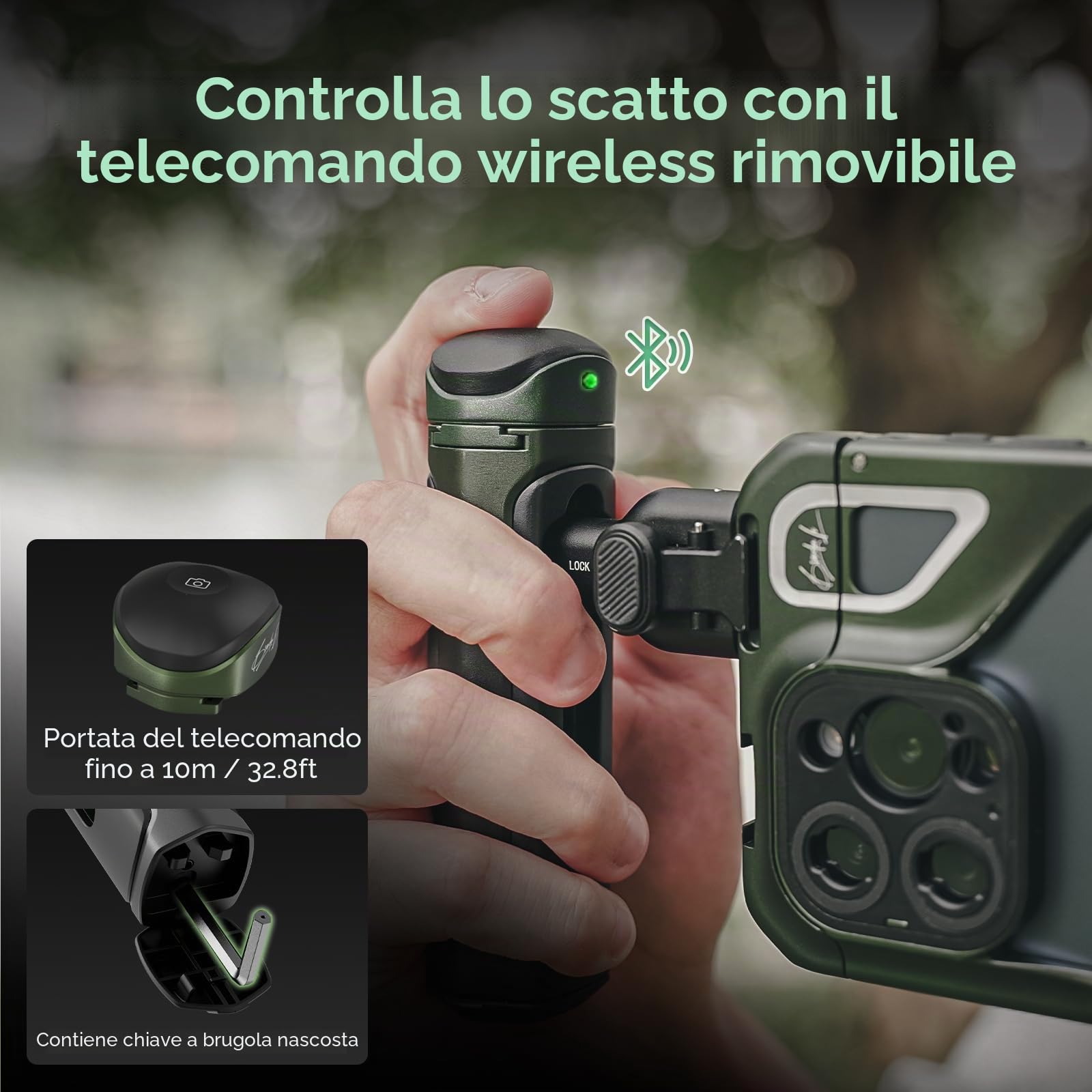 SMALLRIG x Brandon Li Mobile Video Kit per iPhone 15 Pro Max con Maniglie a Sgancio Rapido Wireless, Filtro VND Magnetico da 67 mm Migliorato, Adattatore per Filtro da 67 mm - 4407B