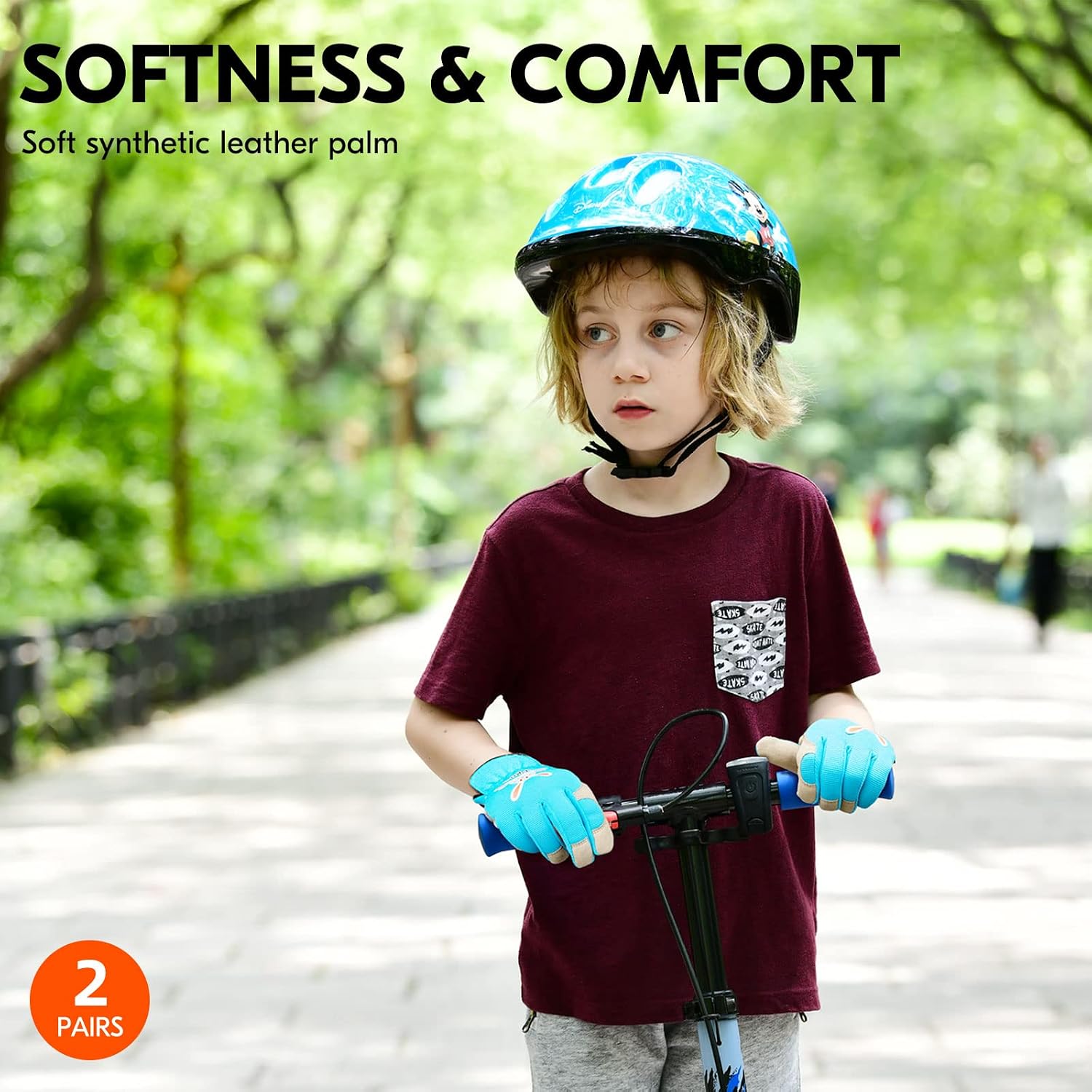 Vgo... 2Pairs Age 3-4 Kids Gardening, Lawning, Working Gloves(Size XS, 2Colors, KID-SL7362)