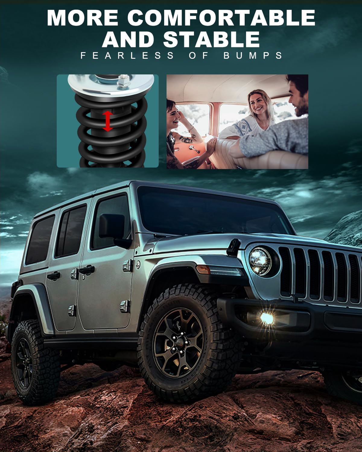 AUTOMUTO Front Pair Complete Struts Coil Spring Assembly Shock Absorber Compatible with 2005-2014 for Nissan Frontier Struts 171102