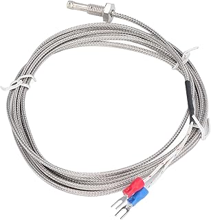 Temperature Sensor J Type Thermocouple Sensor J Type Thermistor Temp Probe Temperature Measuring Tool for PID Controller WRNJ‑M6