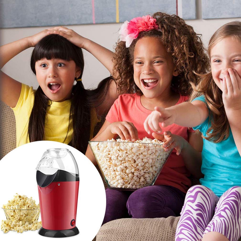 Macchina per Popcorn ad Aria Calda, Macchina per Popcorn da 1200 W, Macchina per Popcorn elettrica per Uso Domestico, Senza Olio Necessario, Ideale per Guardare Film e organizzare Feste