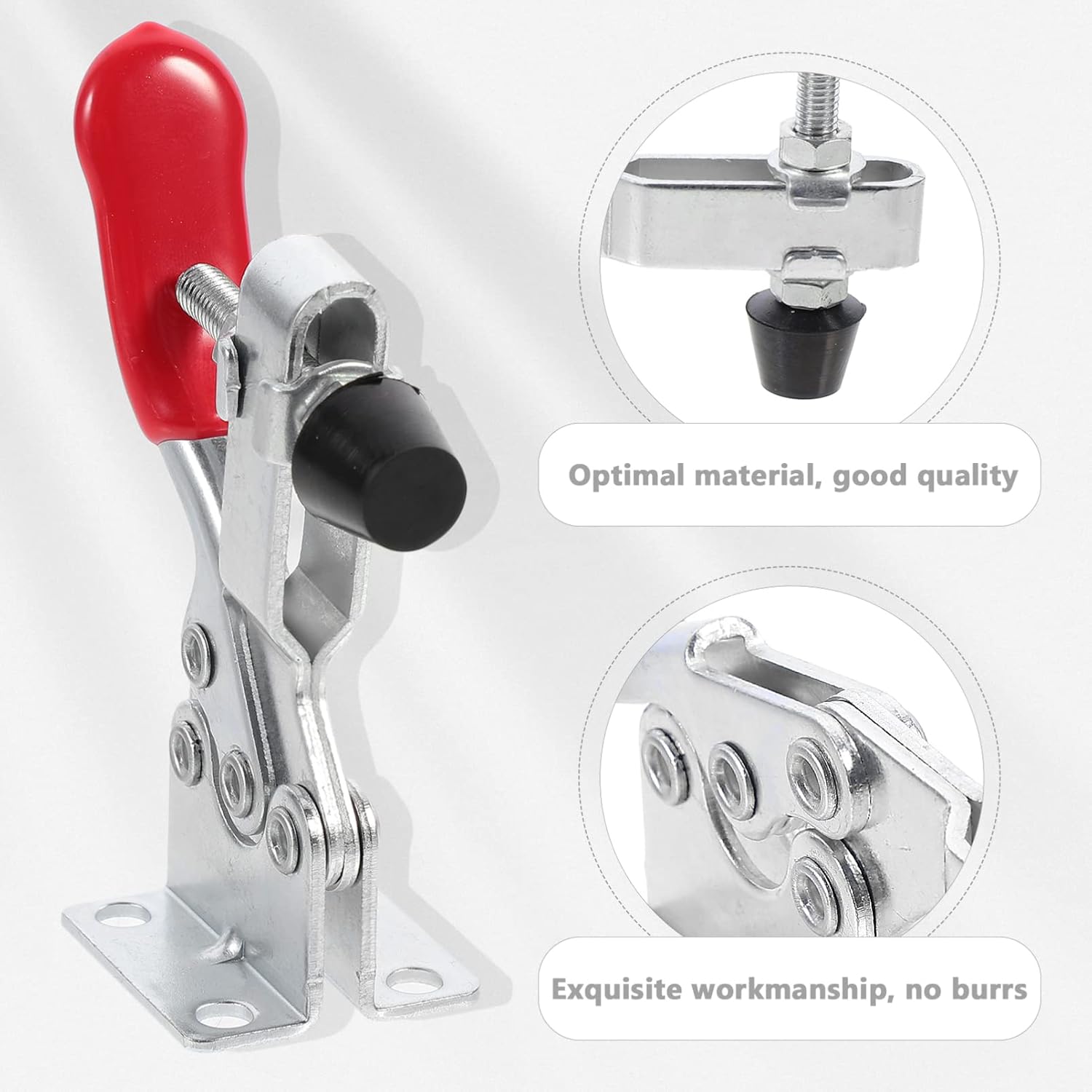 Gadpiparty 10pcs Quick Horizontal Vertical Toggle Clamps Zinc Plating for Woodworking Jigs and Fixtures Down Push DIY Clamps for Welding and Drill Press