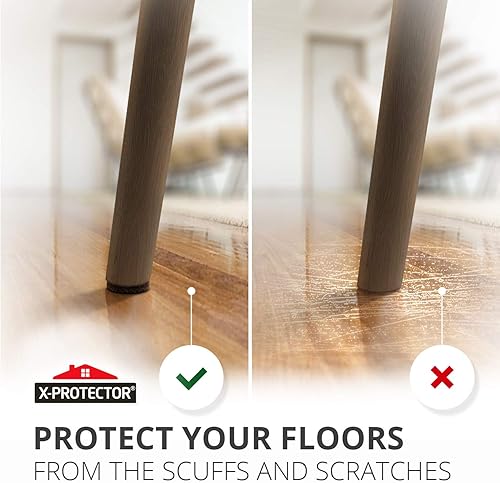 Miniatura 47 de X-Protector - 16 almohadillas antideslizantes para muebles, 2 pulgadas, patas de goma autoadhesivas para muebles, protectores de piso, almohadillas