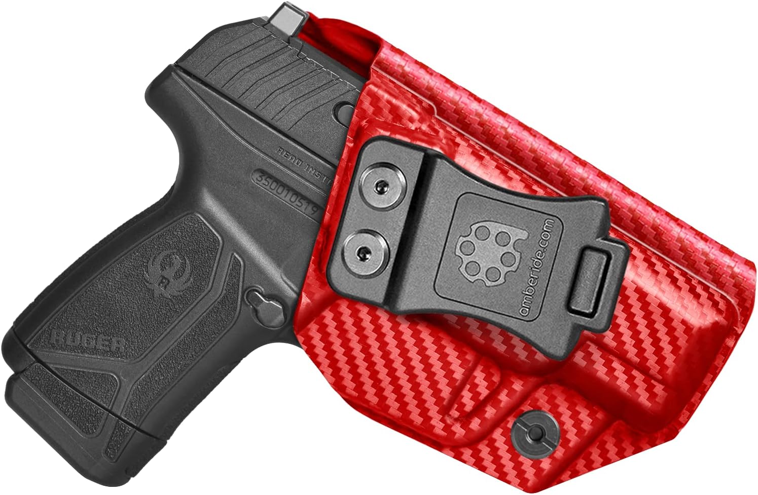 Amberide IWB Kydex Holster for Ruger Max-9, Concealed Carry, MOS and Non-MOS Options Available, Adjustable Cant, Posi-Click Retention, Made in USA
