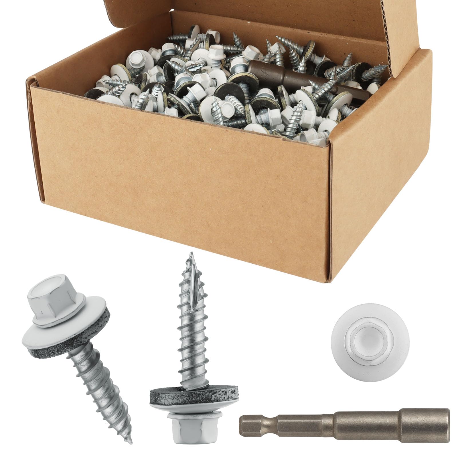 Metal Roofing Screws - 300 Pack #10 x 1 Inch -9