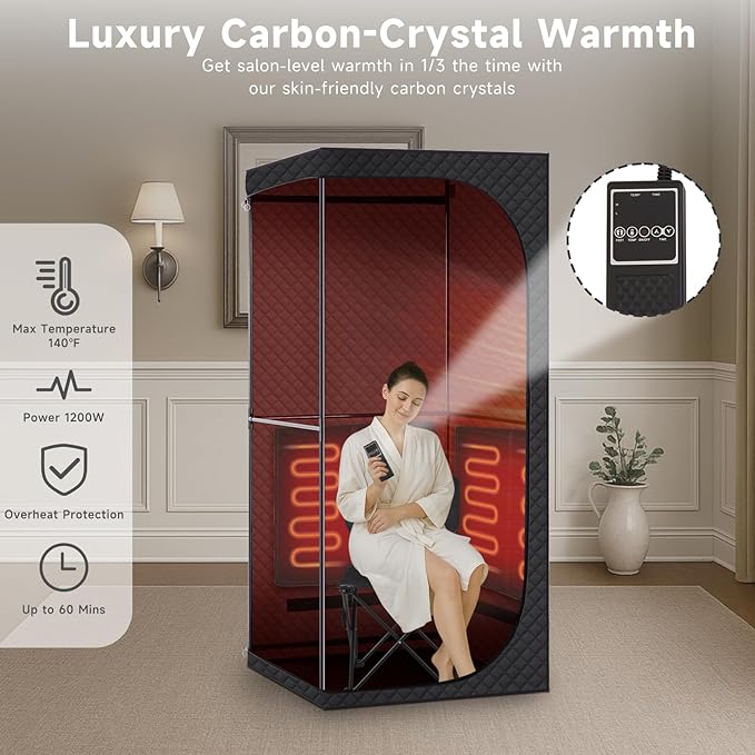 Sauna Infrarrojo Portátil con Terapia de Luz Roja, 5.9ft miniatura 5